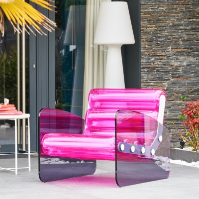 MW03 Chair - Pink Seat - PMMA