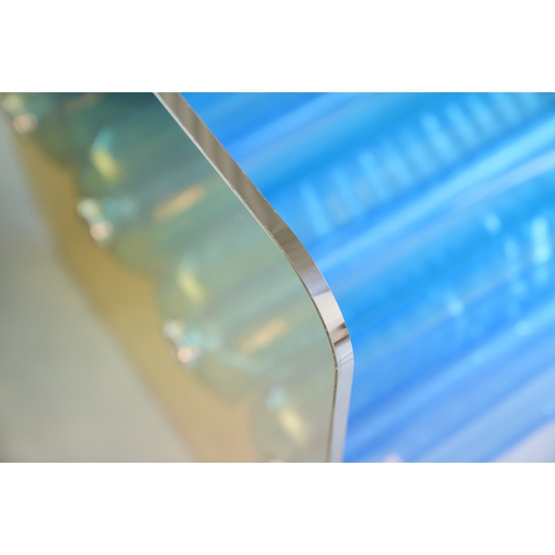 Sessel MW01 "SUN" - Sitzfläche Blau - Glas