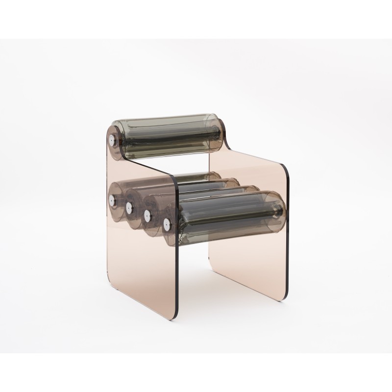 Stuhl MW04 Bronze - Schwarze Sitzfläche - PMMA