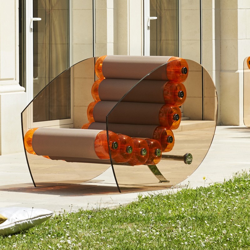Armchair MW05 in bronze acrylic glass - Seat in...
