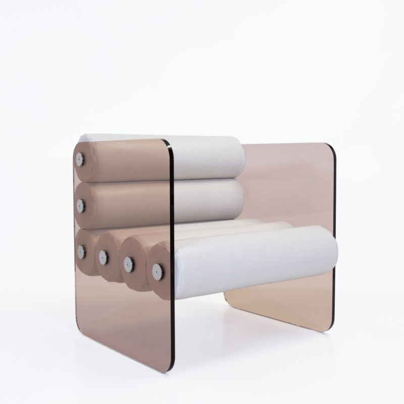 MW01 armchair in bronze acrylic glass -...